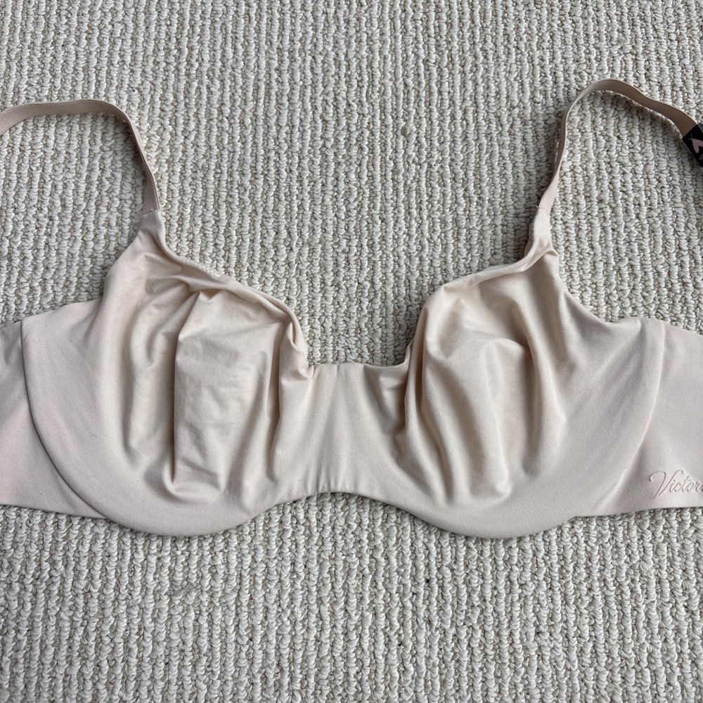 NWT Incredible By Victoria's Secret unlined Demi 34DD underwire beige Bra